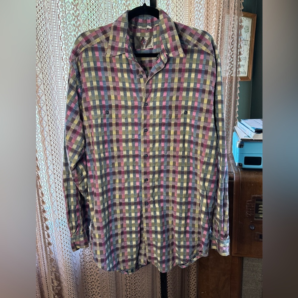 VTG The Territory Ahead Vibrant Plaid Shirt